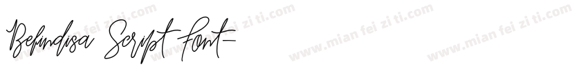Befindisa Script Font字体转换